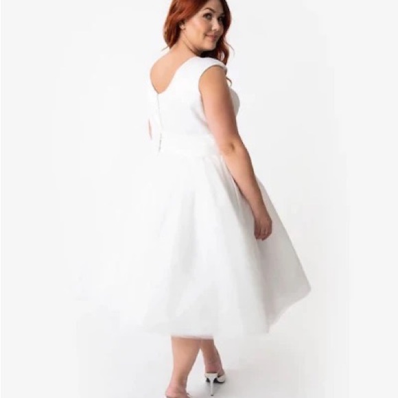 Unique Vintage x Dolly Couture Tea Length Wedding Dress - Holly - Picture 2 of 8